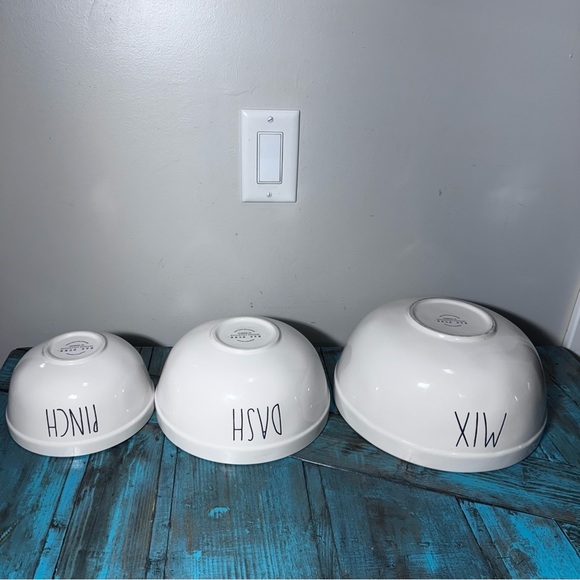 Rae Dunn Ceramic Mixing Bowl Set Nesting Bowls - Picture 3 of 6